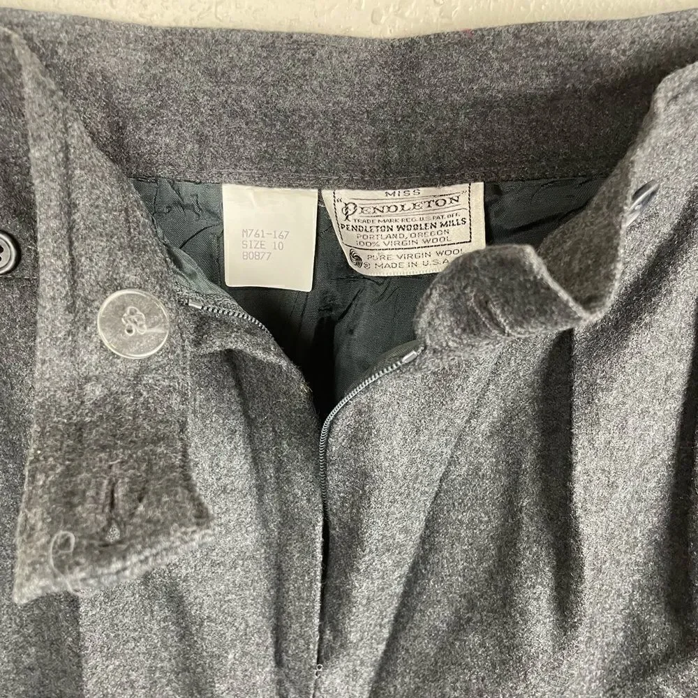 Miss Pendleton Gray Wool Slack Pants Size 10 EUC